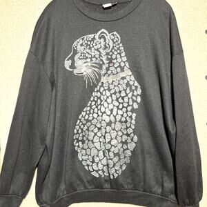All-Ways Vintage Women's Cheetah Shirt Made in USA 2XL 80s 90s Animal Print